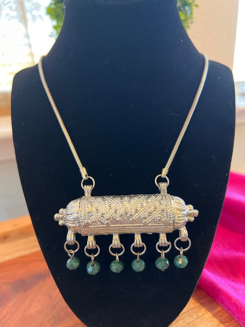 Silvertone Tribal Necklace