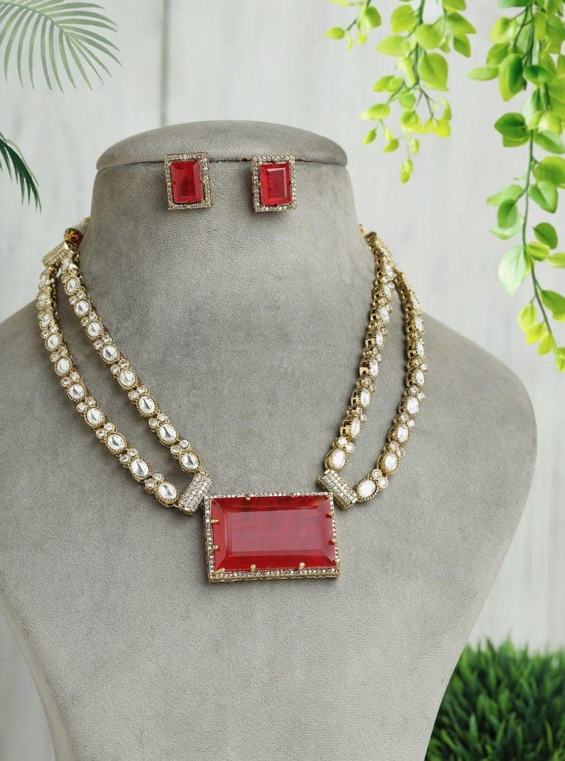 Double Layer Moissanite Necklace Set - Image 1