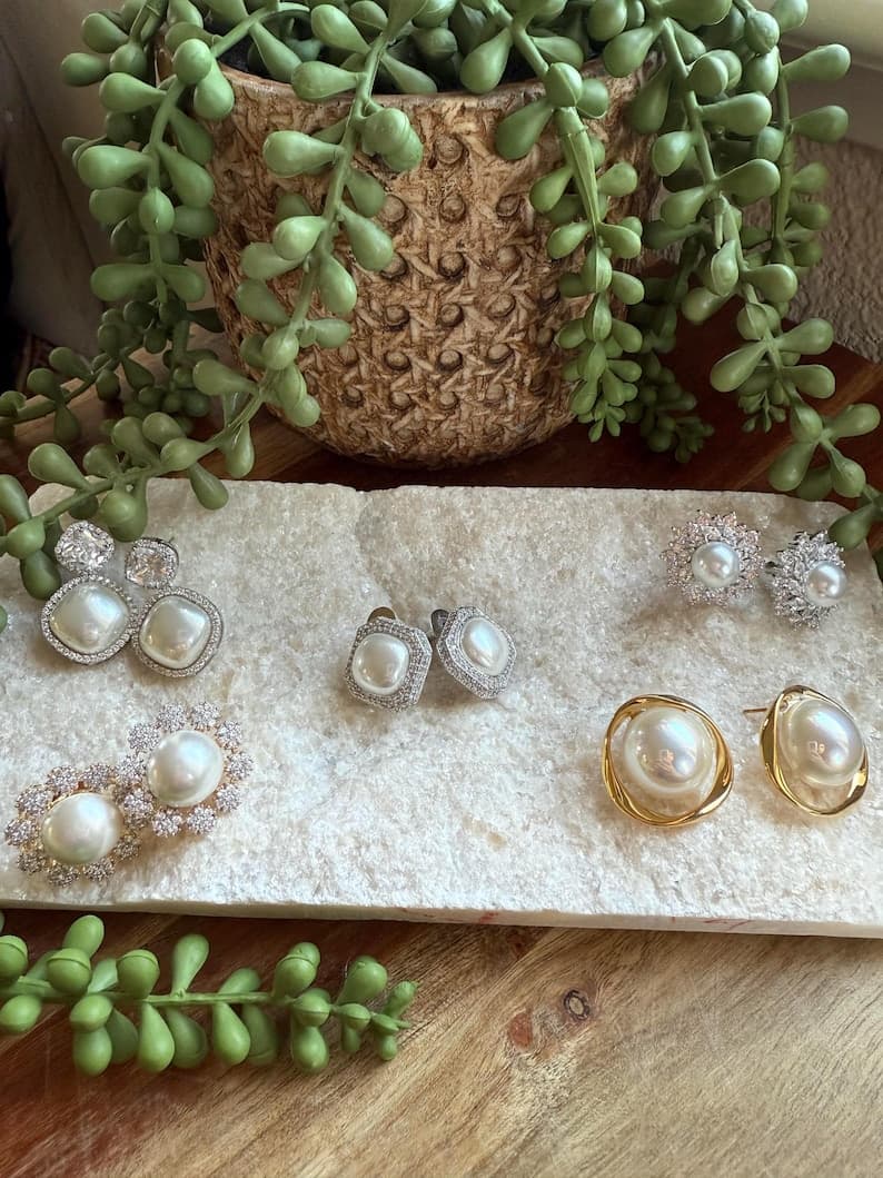 Statement Pearl Earrings - Image 1