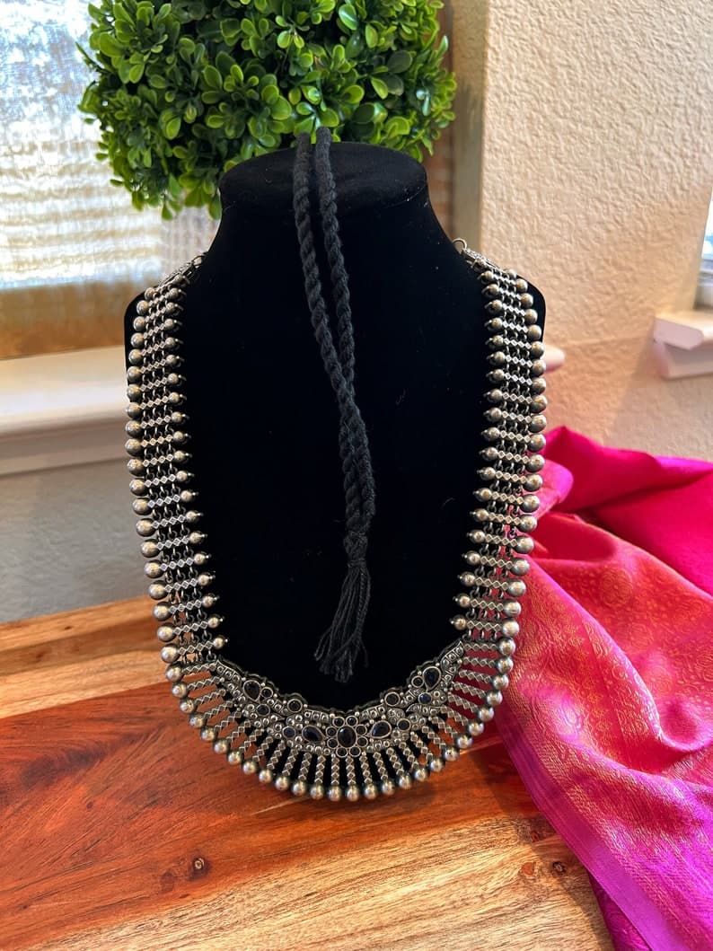 Silver Replica Long Necklace