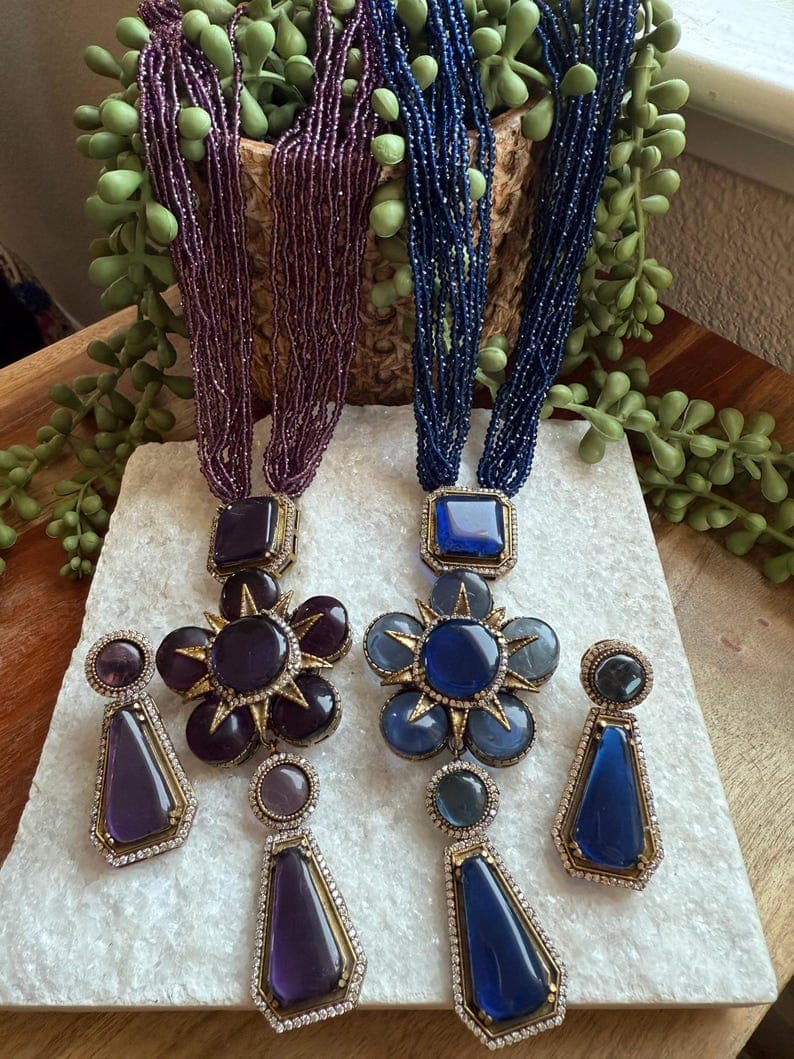 Sabya Inspired Beaded Necklace Set - Image 1