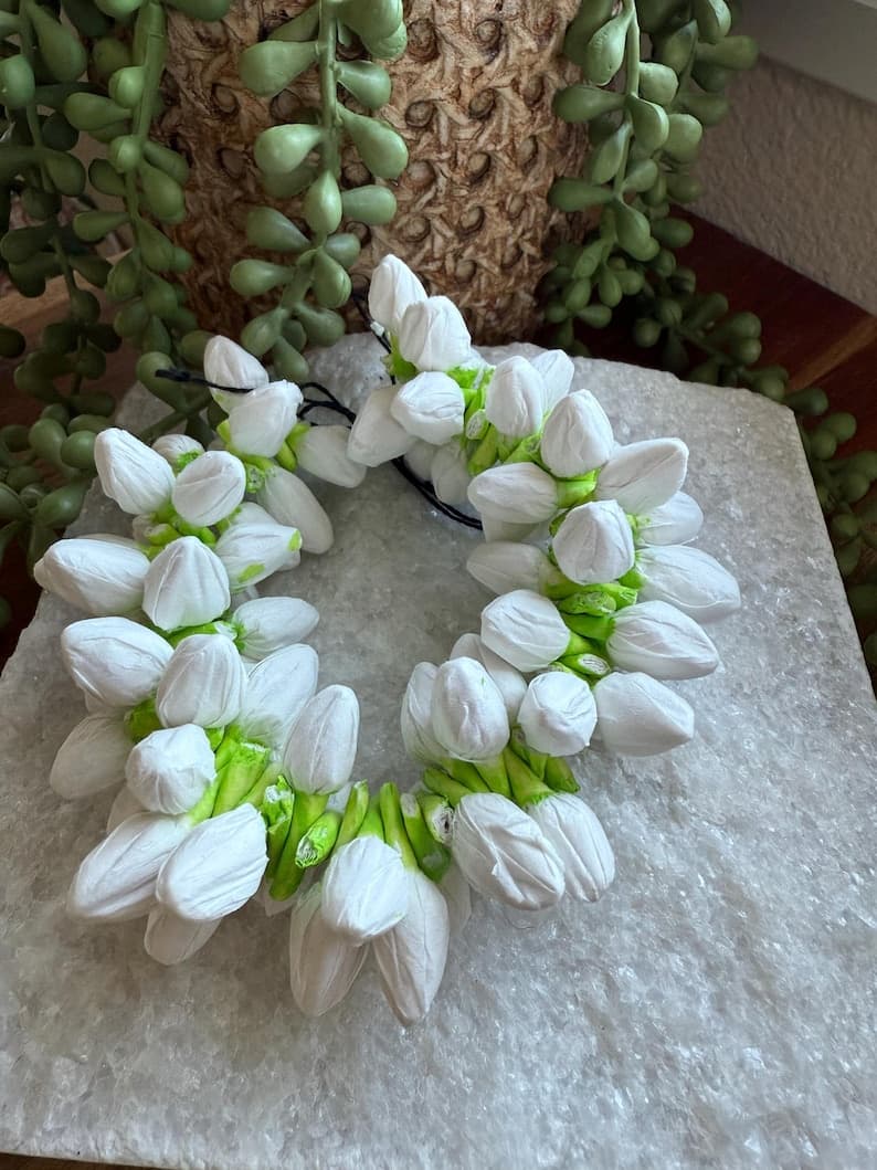 Fragrant Artificial Jasmine Gajra Scrunchie
